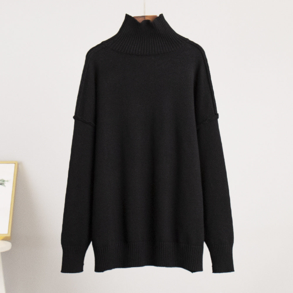 Ladies Trendy Turtleneck Pullover Lune London