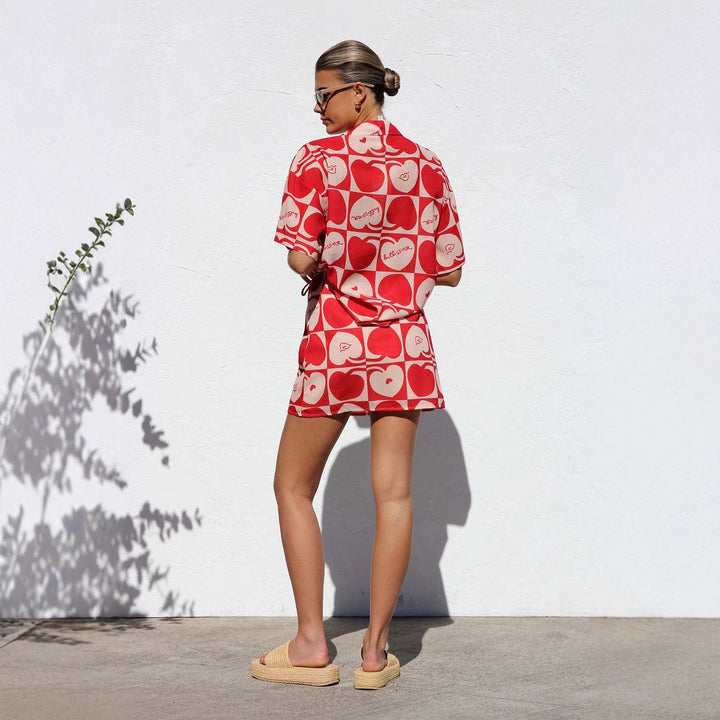 Women’s outfit with creative heart pattern Lune London