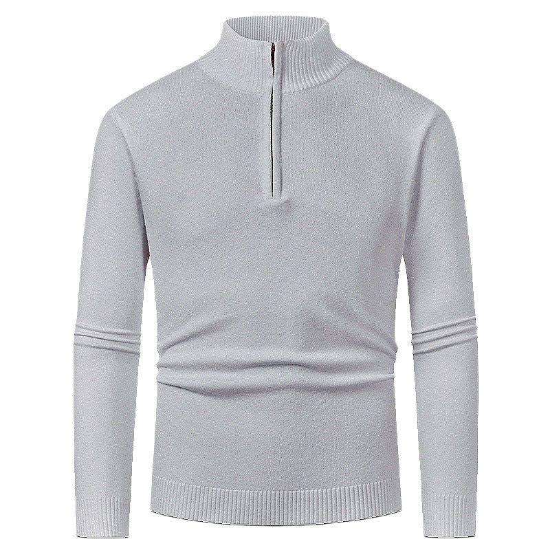 Men's sweater with half-zip and modern high collar Lune London