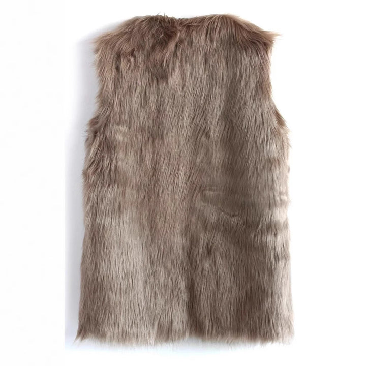 Ladies Cozy Faux Fur Gilet with Elegant Lune London Design