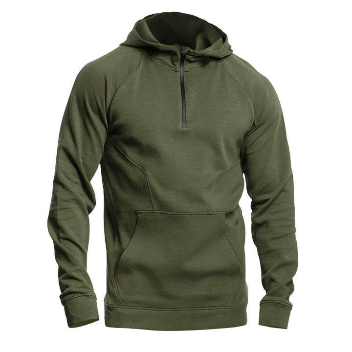 Men's functional hoodie with half zipper and practical pockets Lune London