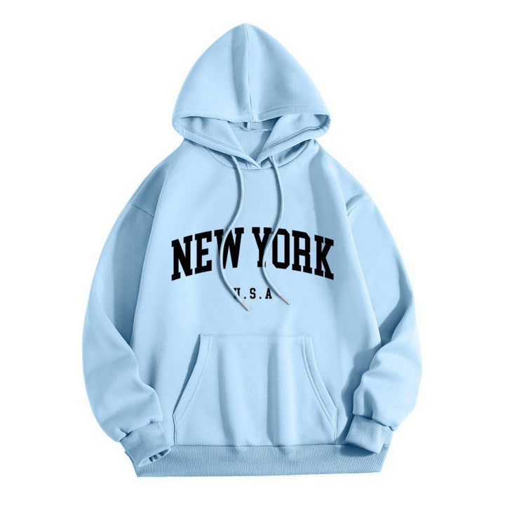 Women's hoodie with stylish New York print Chic & Stil