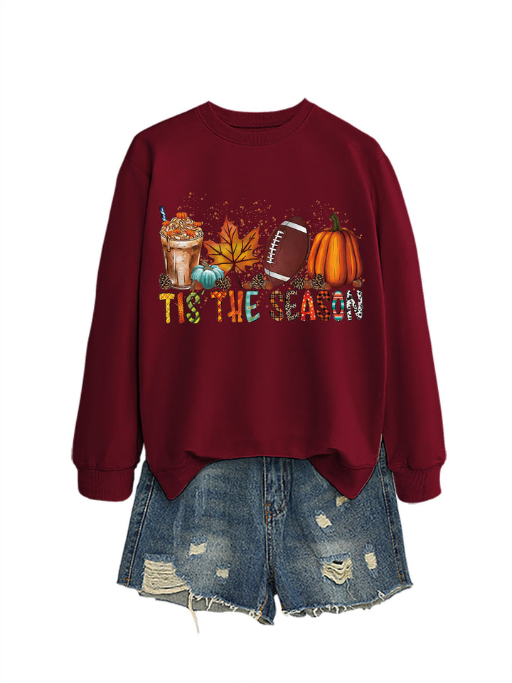 Sweat-shirt pour femmes avec motif automnal et coupe décontractée Chic & Stil