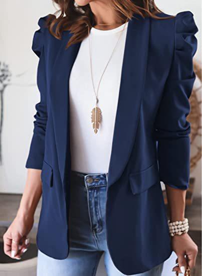 Elegant blazer jacket for women with puff sleeves and stylish pockets Lune London