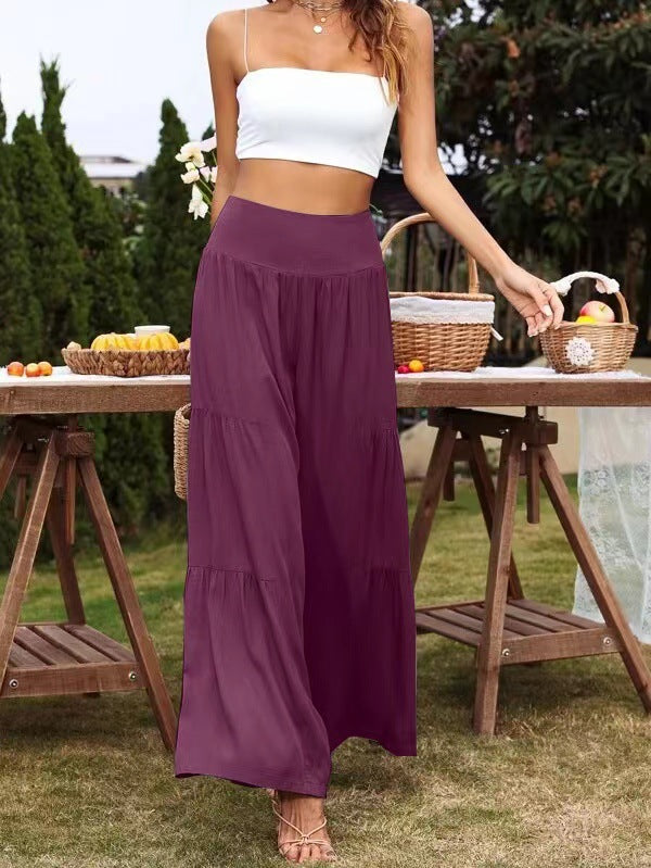 Loose summer pants for women with elastic waistband and fluid cut Lune London