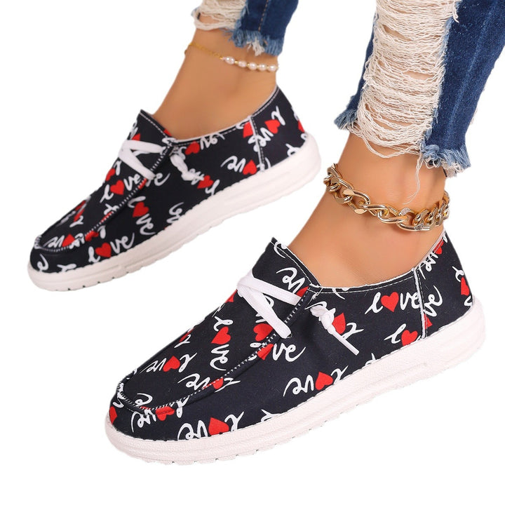 Slip-on sneakers for women with baseball pattern Lune London