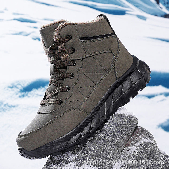 High winter boots for women with cozy lining and grippy sole Lune London