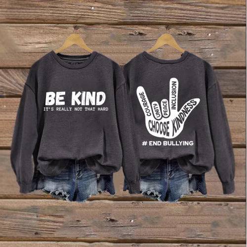 Sweatshirt pour femmes avec message positif et design créatif à la main Chic & Stil