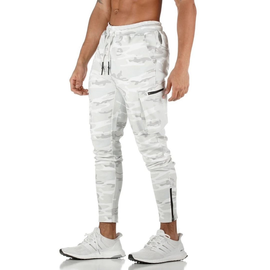 Men's sporty jogger pants with practical zip pockets and slim fit Lune London