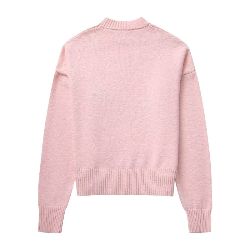 Ladies Comfortable Chic Knitted Short Sweater