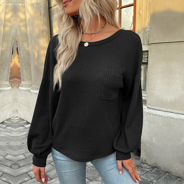 Casual long sleeve t-shirt for women in structured fabric Lune London