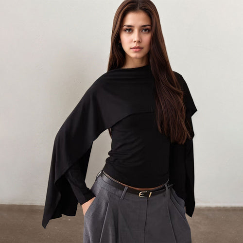 Top Élegant pour Femmes avec Design Asymétrique et Manches Amples Chic & Stil