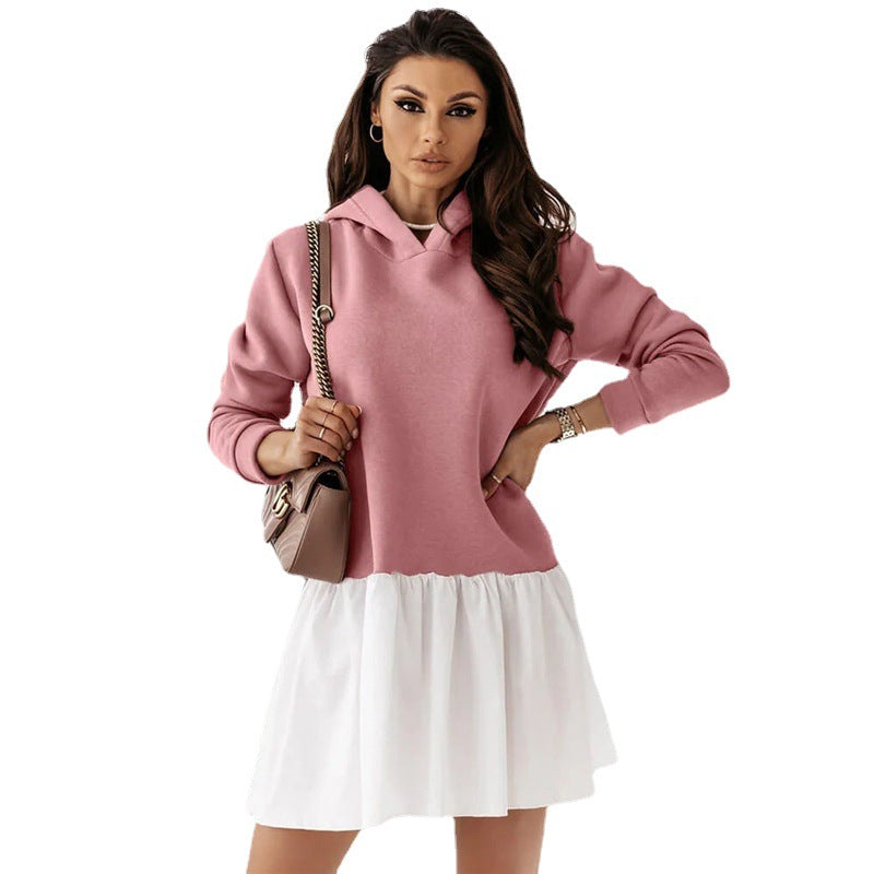Hooded dress for women with lace detail Lune London