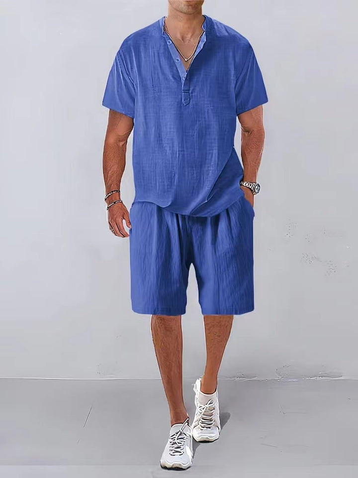 Men Casual Relaxed Fit Linen Set Lune London