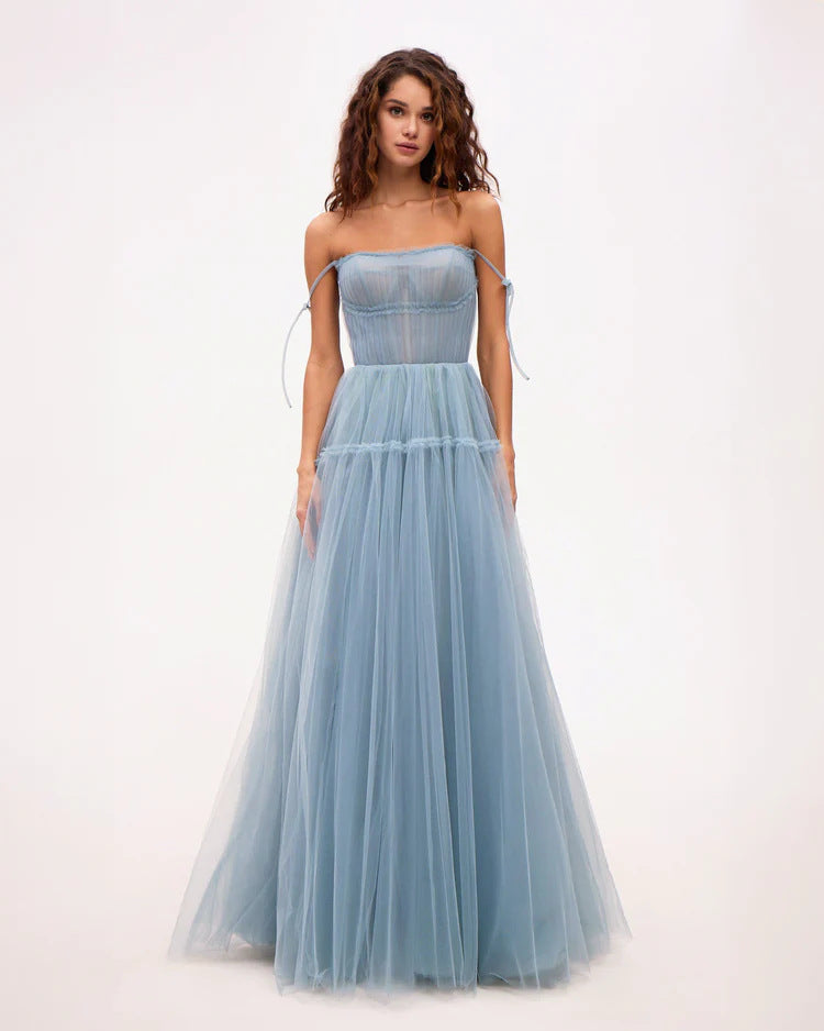 Ladies evening dress made of the finest tulle from Lune London