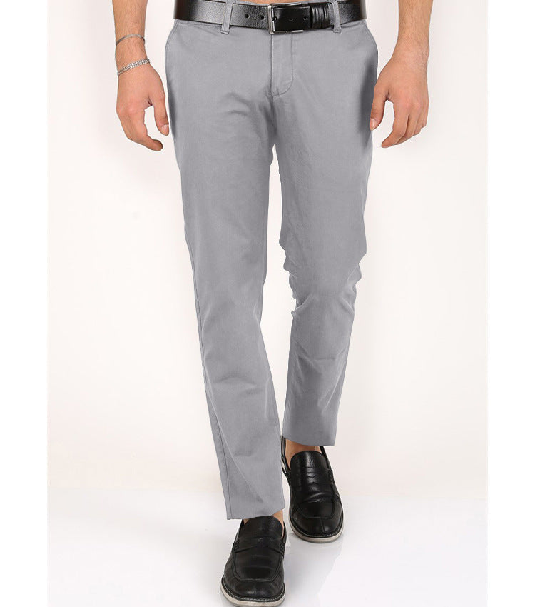 Classic chino pants for men with a slim fit and elastic waist Lune London