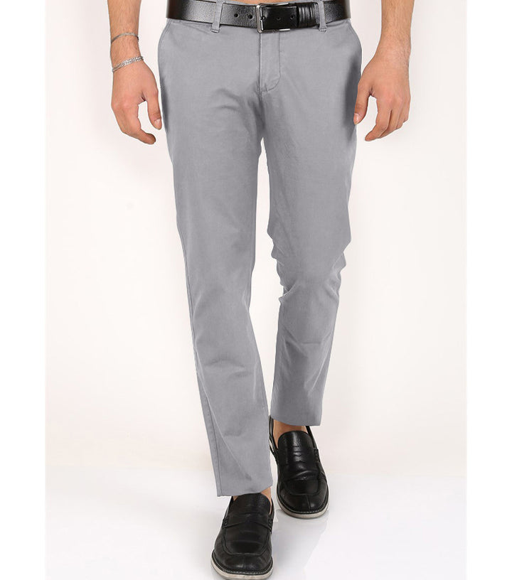 Classic chino pants for men with a slim fit and elastic waist Lune London
