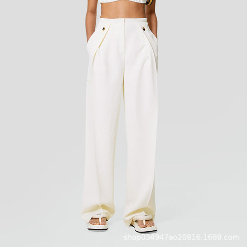 Pantalons larges en luxe pour femmes avec plis classiques Chic & Stil