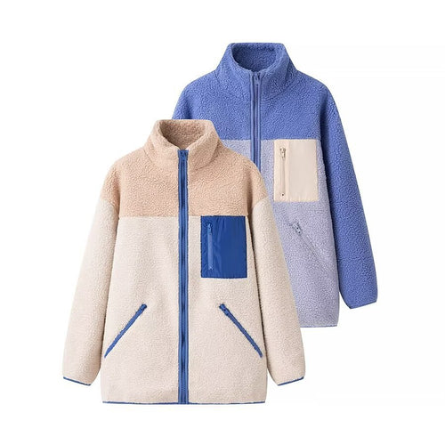 Veste en polaire confortable pour femmes avec col haut et poches pratiques Chic & Stil