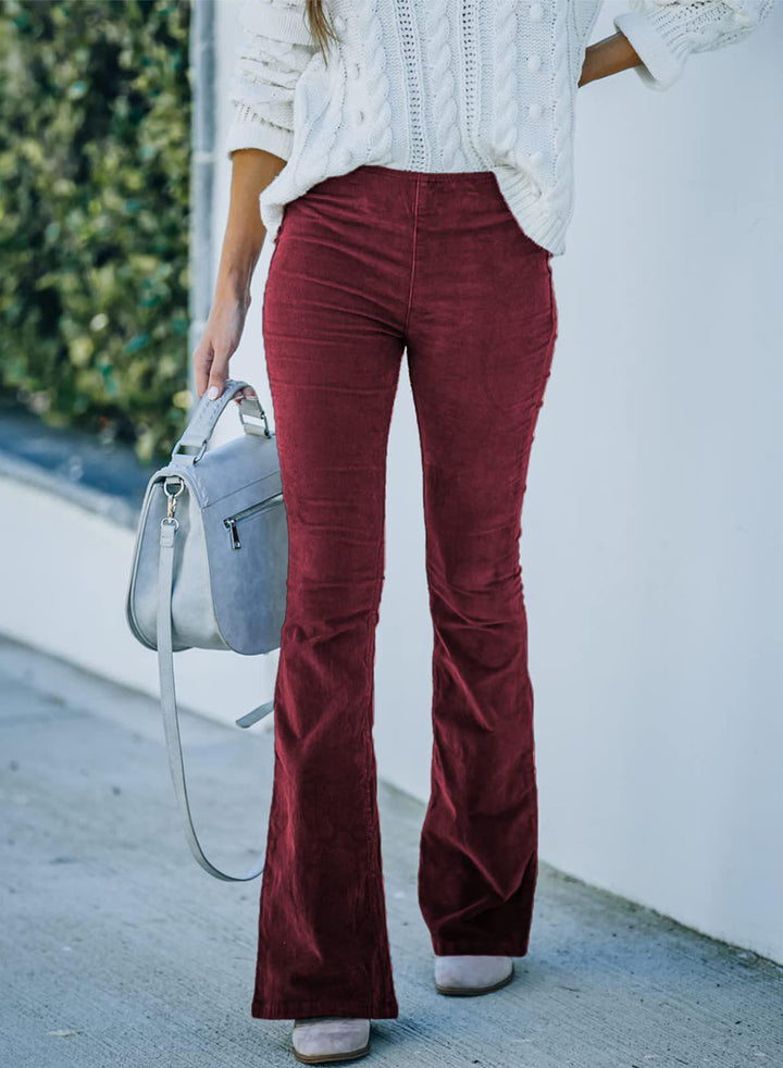 Wide women's corduroy pants in soft fabric and high waist Lune London