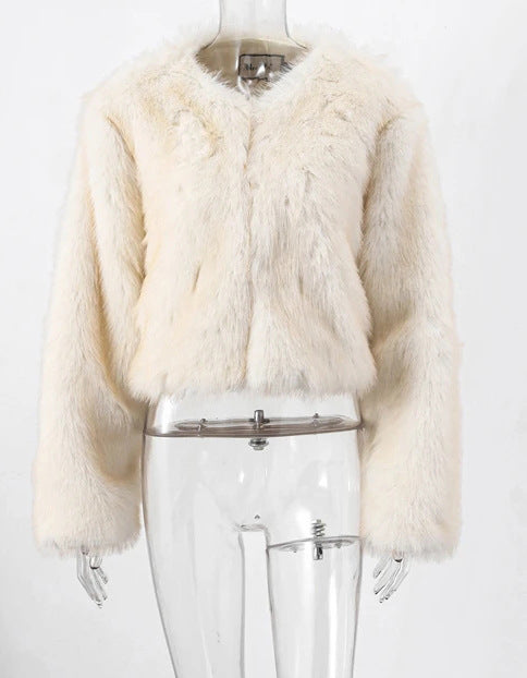 Ladies Chic and Cozy Faux Fur Jacket Lune London