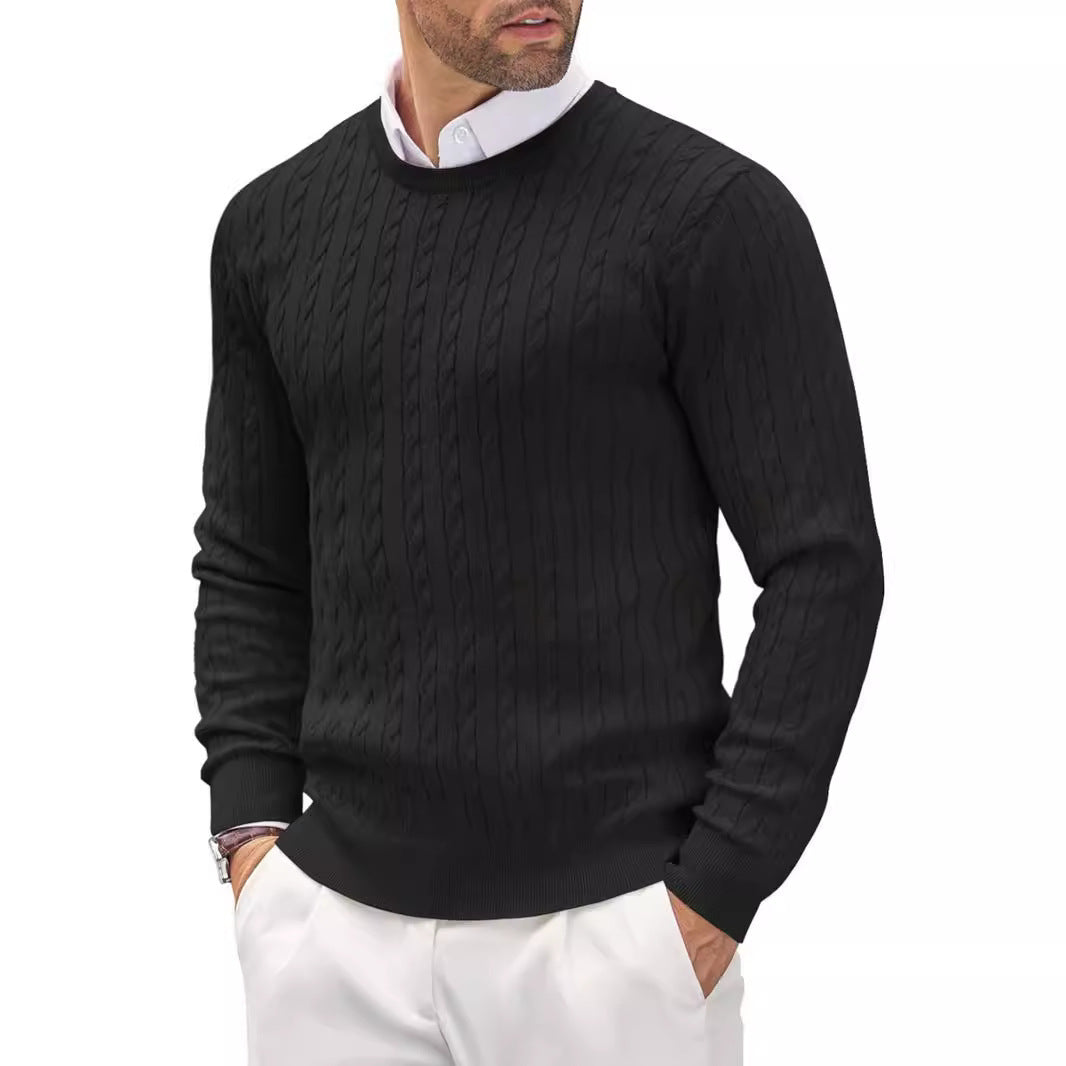 Men's knit sweater with textured cable pattern Lune London