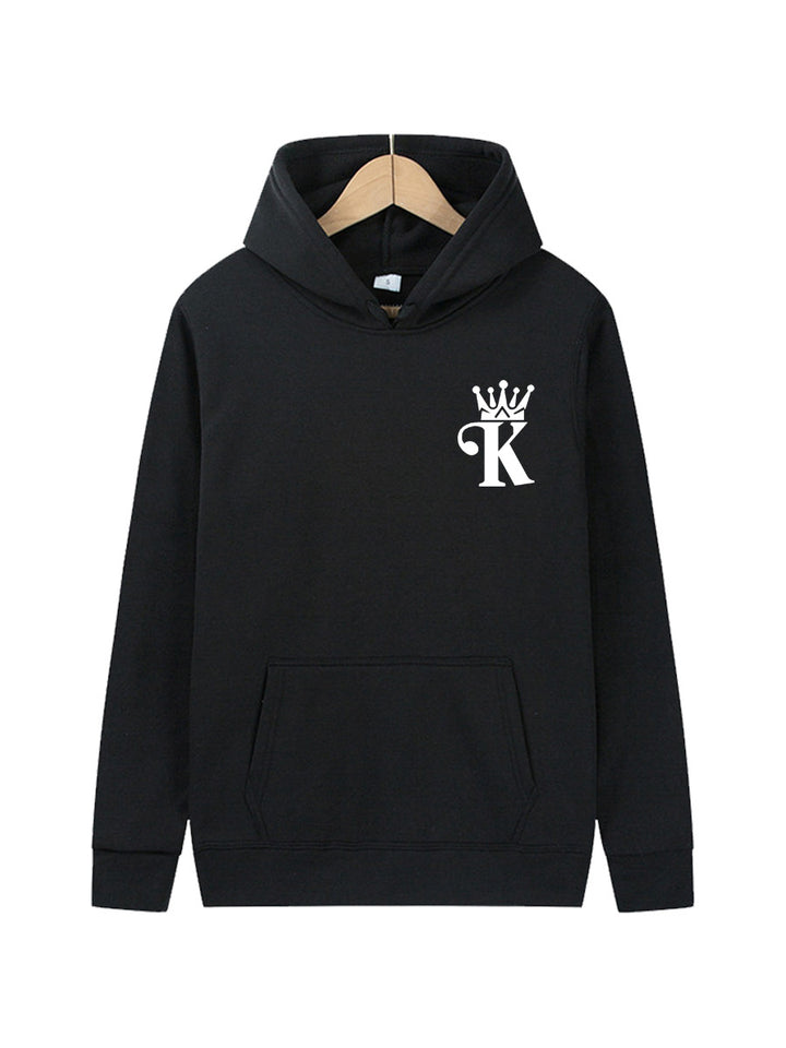 Ladies hoodie with high quality collar and classic design of logo Lune London