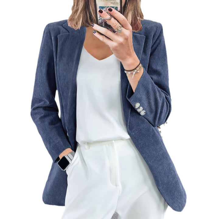 Elegant women's blazer jacket with striped pattern and modern cut Lune London