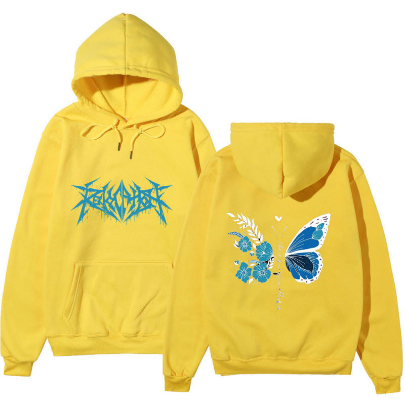 Women's hoodie with unique butterfly and flower motif Lune London