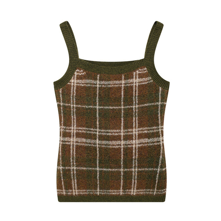 Ladies Fluid Checked Jacket with Elegant Stand-Up Collar Lune London