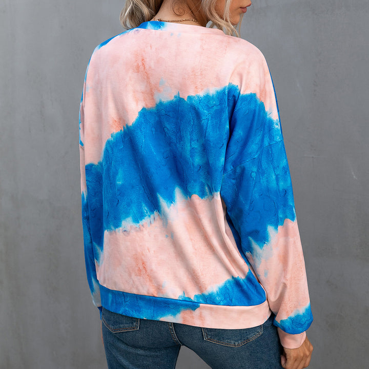 Lune London Women's Casual Tie-Dye Long Sleeve Shirt