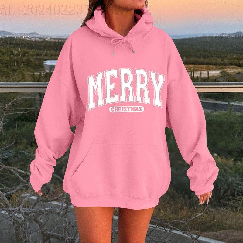 Women's casual hoodie with oversized cut and eye-catching print Chic & Stil