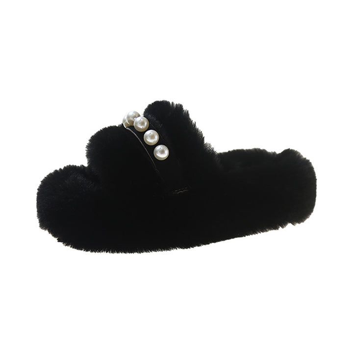 Ladies Soft Slippers with Elegant Pearl Accents Lune London