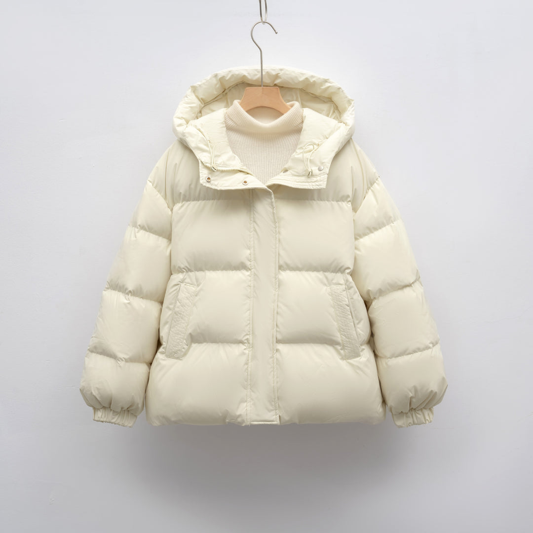 Ladies winter fashion coat with voluminous puff sleeves Lune London