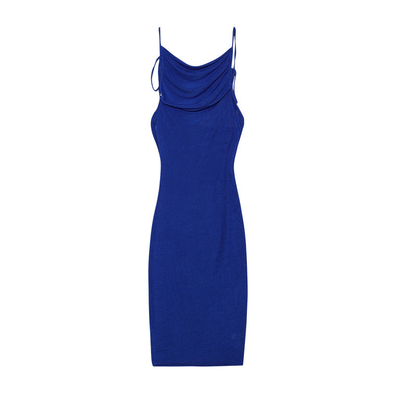 Fitted dress with ruffles for women with adjustable straps Lune London