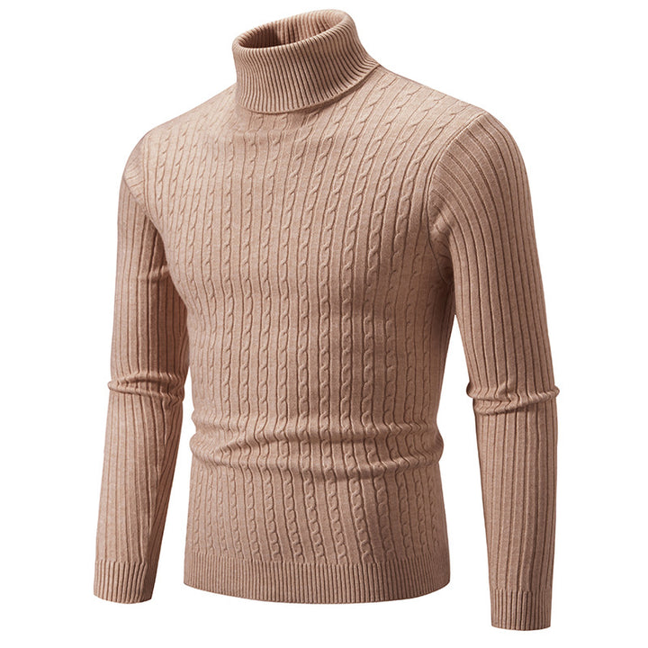 Men's turtleneck sweater with structured twisted pattern Lune London