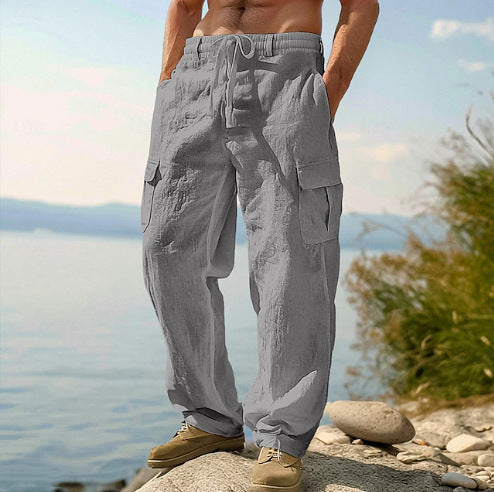 Casual cargo pants for men with adjustable waist and practical side pockets Lune London