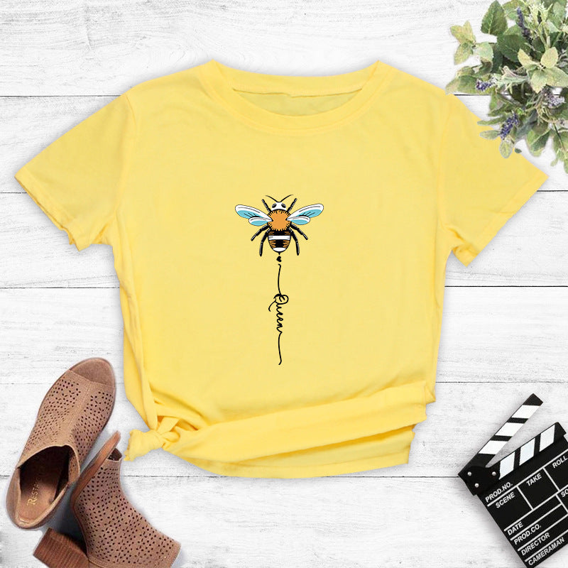 T-shirt pour femmes avec design créatif d'abeille Chic & Stil