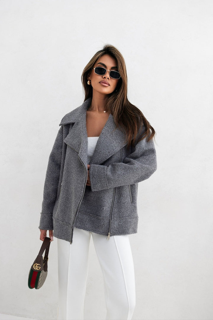 Ladies Elegant Oversized Wool Jacket Lune London