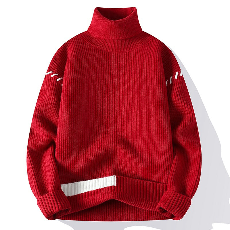 Thick turtleneck sweater for women with decorative details on the sleeves Lune London