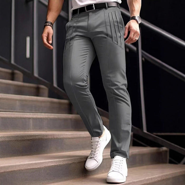 Stylish slim-fit dress pants for men with pleated design Lune London
