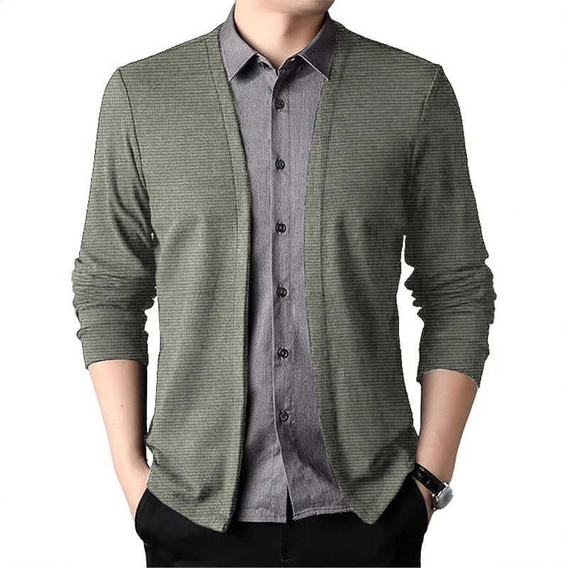 Structured open-edged cardigan for men Lune London