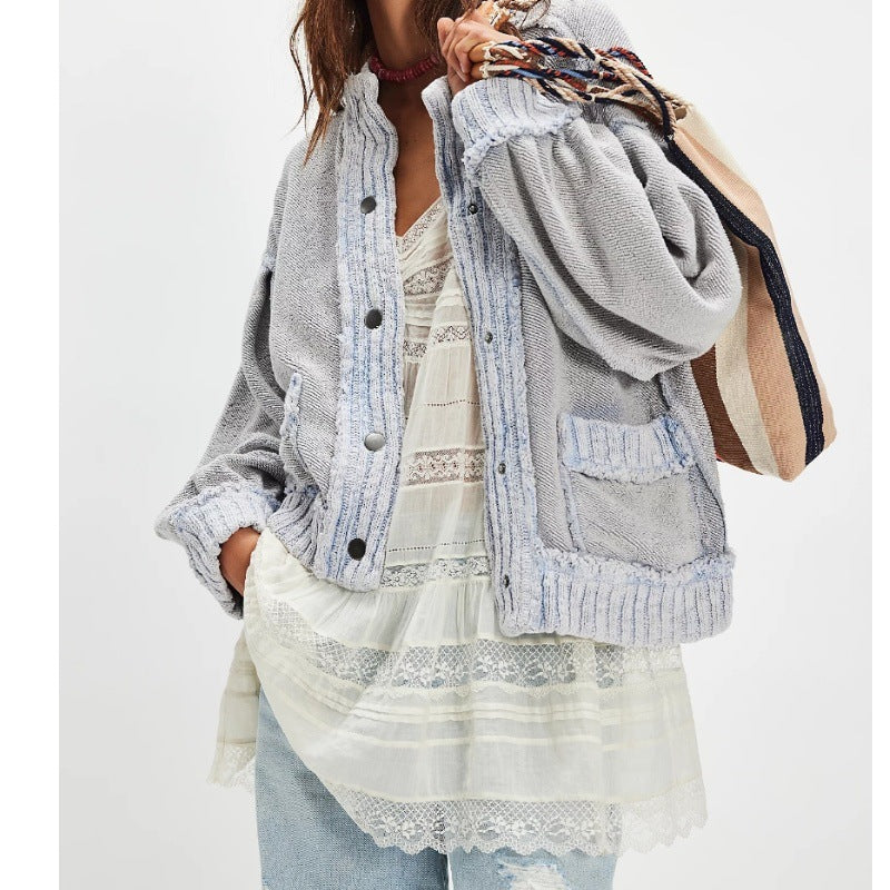 Casual knit sweater for women with voluminous sleeves Lune London