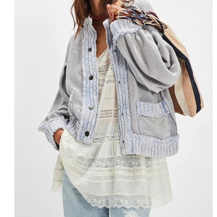 Casual knit sweater for women with voluminous sleeves Lune London