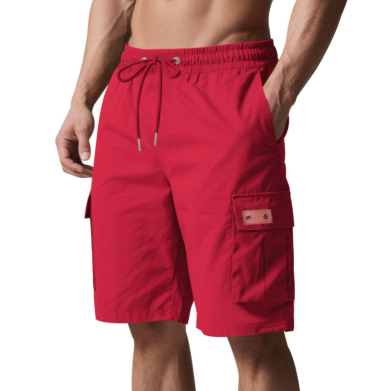 Shorts cargo pour hommes avec taille élastique et poches latérales pratiques Lune London
