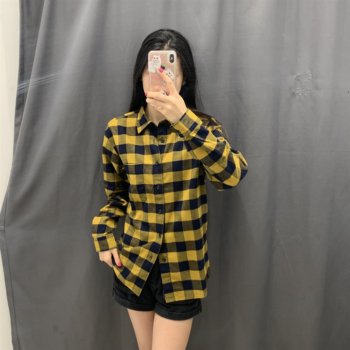 Chemisier en flanelle à carreaux pour femmes Chic & Stil