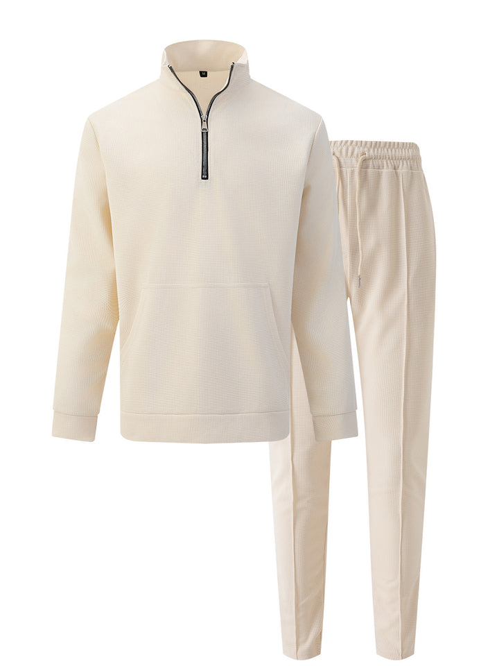 Men's sporty zip-up sweatshirt with comfortable jogger pants Lune London