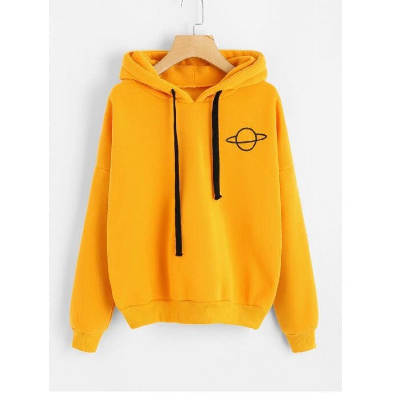 Ladies comfortable hoodie with planetary pattern Lune London