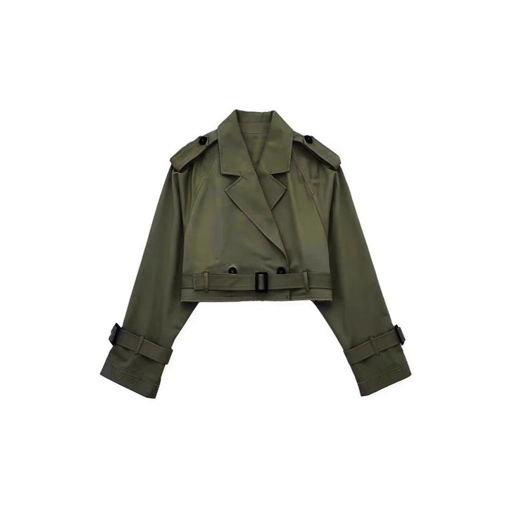 Fashionable short trench coat for women with an elegant design and stylish details Lune London