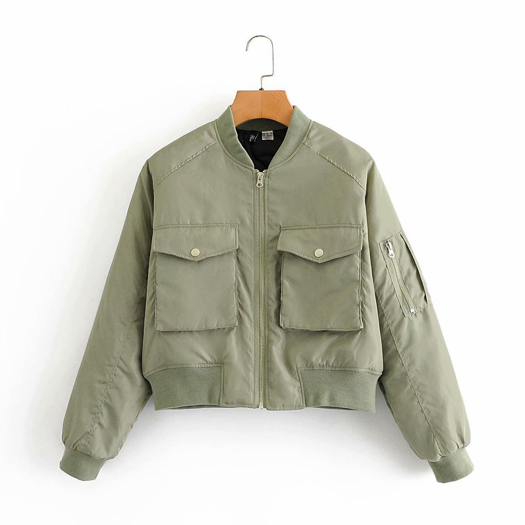 Ladies casual utility jacket with practical pockets Lune London